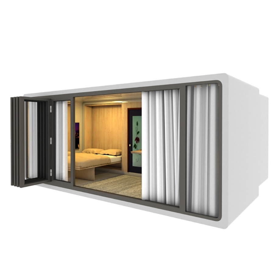 Push-out modular house + Folding door