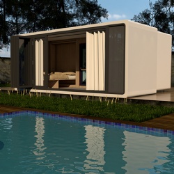 Push-out modular house + Folding door